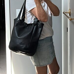Coach Black Leather Vintage Tote Hobo Large Shoulderbag Handbag Y2K Waverly Soho